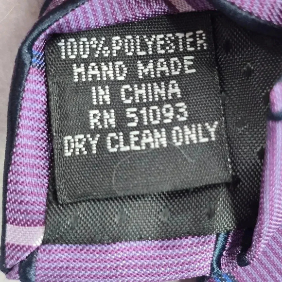 Stafford Essentials Purple Plaid Tartan 100% Polyester Men's Neck Tie NWOT - Picture 5 of 6